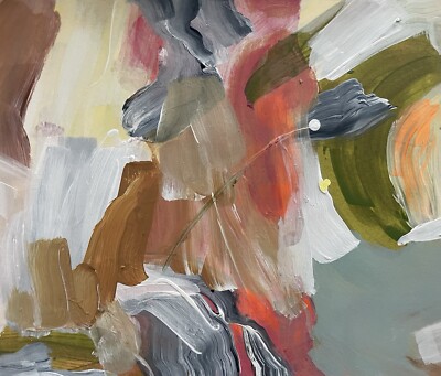 Abstrakter Blumen XVI Kunstdruck (lebendig, floral, türkisgrün, bunt, hell)