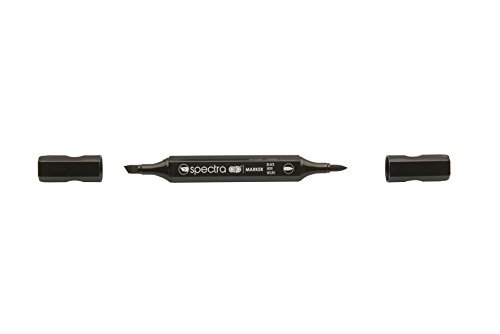 Chartpak Spectra Tri-Nib and Brush Dual-Tip Black 1 Each S020AD