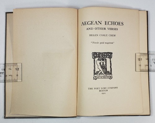 Aegean Echoes and Other Verses by Helen Coale Crew 1911 Poetry Book - Picture 7 of 12