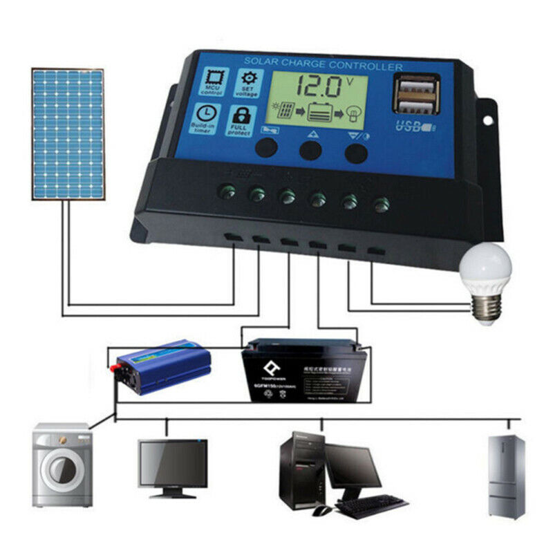 PWM Solar Controller, Solar Controller 24V 12V Microprocessor For