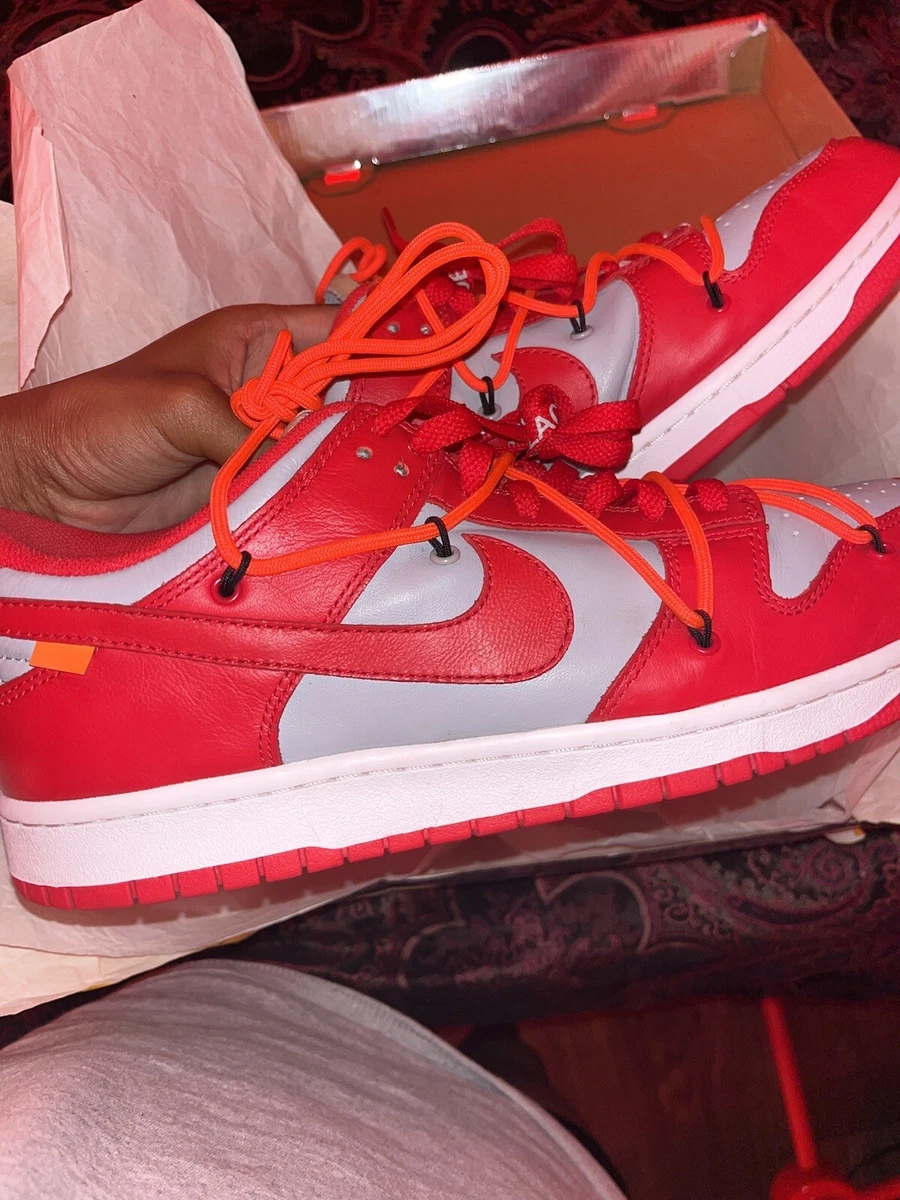 Nike dunk low hotsell off white university red