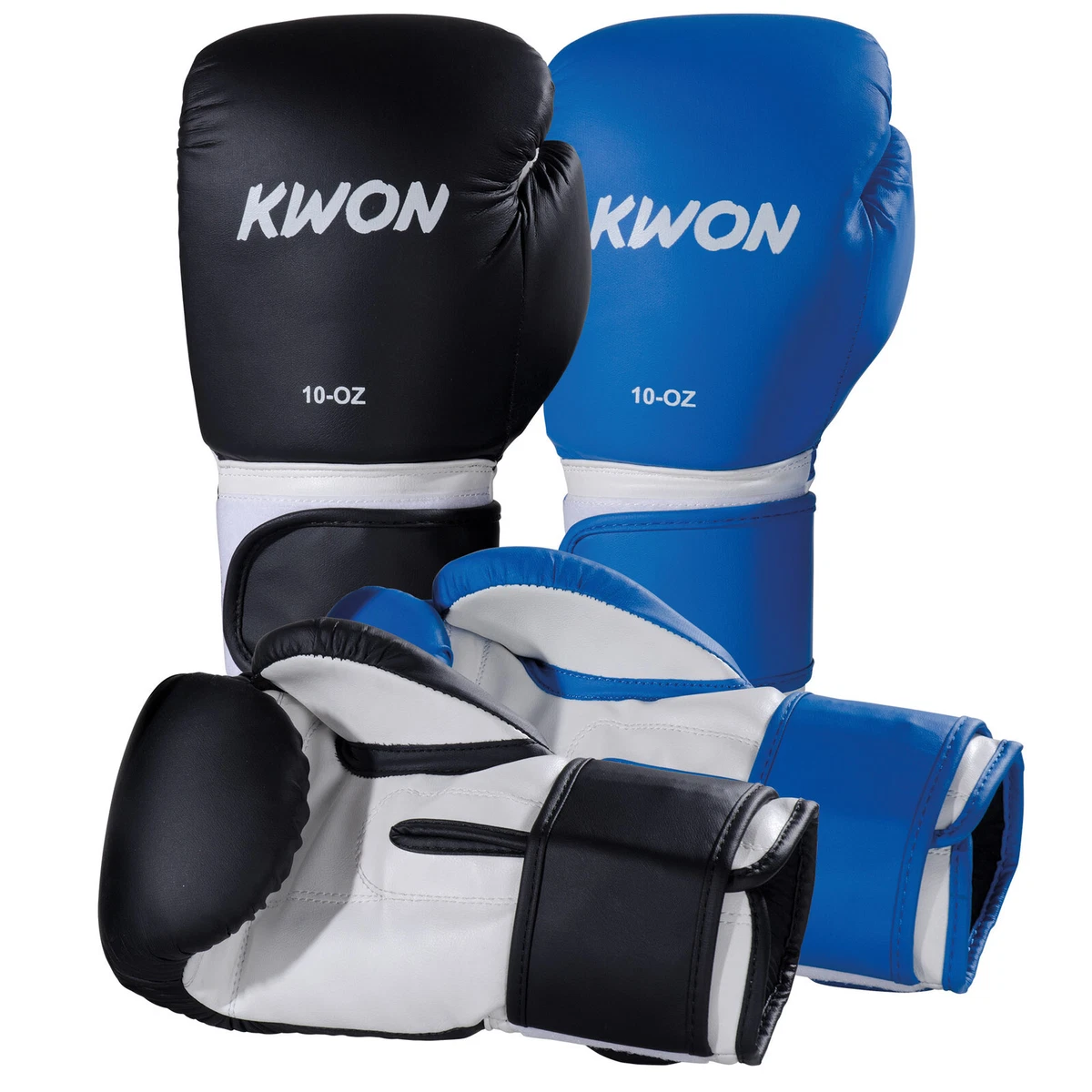 SALE Kwon Fitness Boxhandschuhe Schwarz Blau Kickboxen Sparring