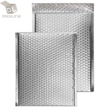 500 #000 Glamour Metallic Silver Poly Bubble Mailers Envelopes 4x8 Extra Wide