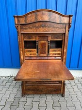 ANTIKER LOUIS PHILIPPE SEKRETÄR UM 1870 MAHAGONI FURNIER