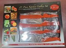 21 Piece Chef Deluxe Miracle Edge Kitchen Cutlery Set