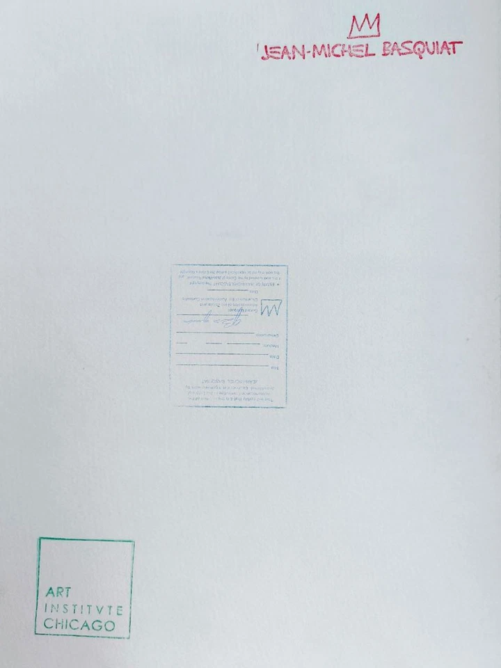 Jean-Michel Basquiat Original Vintage Arte Impresión Litografía Firmada Certificado de Autenticidad Limitado Foto 3 de 3