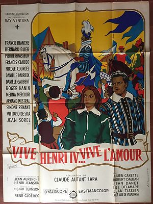 VIVE HENRI IV VIVE L'AMOUR Poster DVD 120x160cm Retro Farbiger Druck