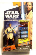 Star Wars 2010 Obi Wan Kenobi Action Figure w/ Light Saber Game Card 4 Hasbro