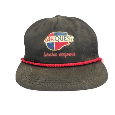 Vintage Car Quest Brake Experts Trucker Hat Embodied SnapBack Red Rope Cap