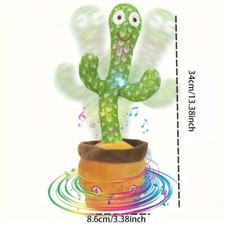 Dancing Cactus Toy Talking Singing Mimicking Recording Plush Doll Song LED Light