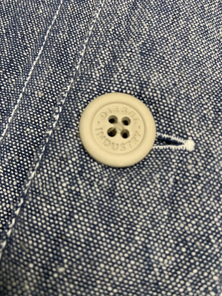 Vintage Diesel J&W Workshirt Men Gray Button Up Shirt Size XL 2XL Relaxed - Image 4 of 4