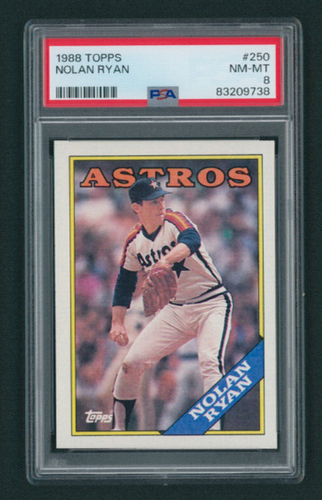 1988 Topps Nolan Ryan #250 PSA 8 NM-MT GREATEST PITCHER EVER