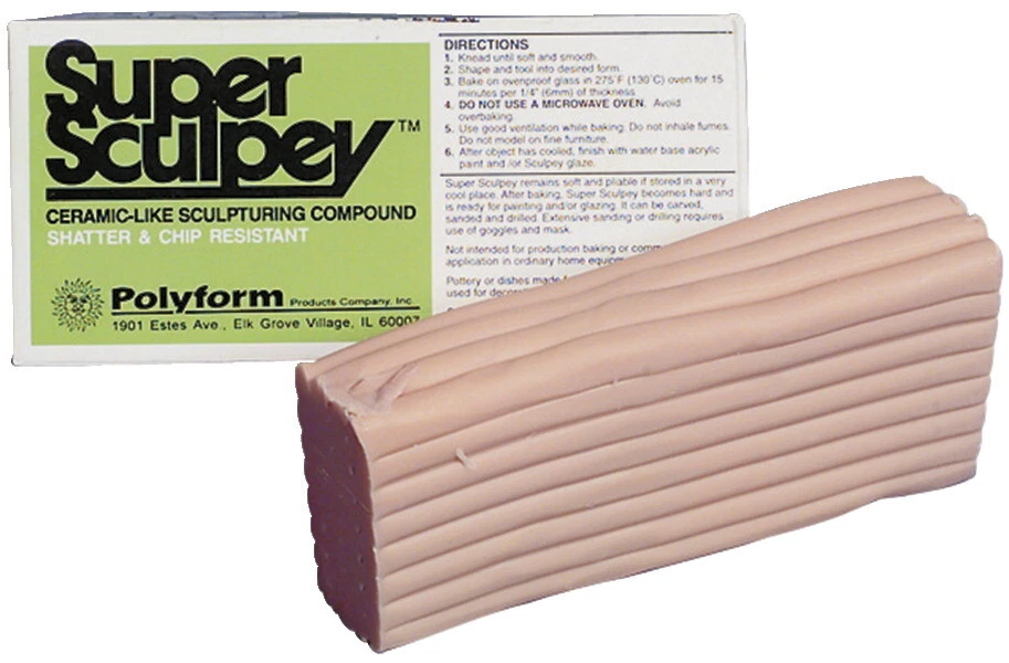 Sculpey Super Non-Toxic Semi-Transparent Polymer Clay, 1 lb, Beige Pink  715891114315