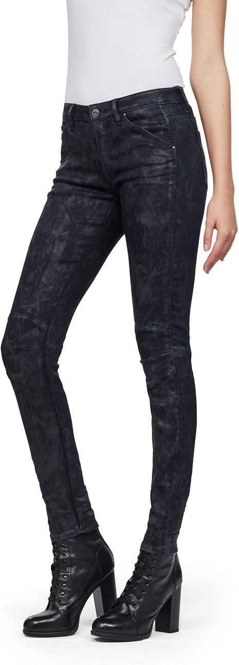 Джинсы-скинни G-STAR RAW Damen 5622 со средней талией, с 5 карманами, с эластичными рукавами, 24 Вт/30 л