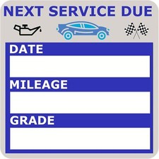 Oil Change Stickers, Static Cling 120 Count 2x2 Inches Inches, Blue