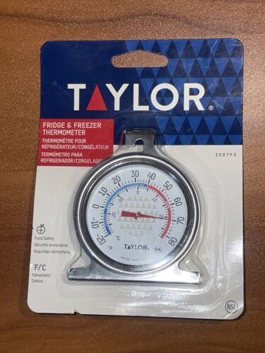 Taylor 3507FS Stainless Steel 2 1/2" Dial Fridge / Freezer Thermometer - Picture 1 of 2