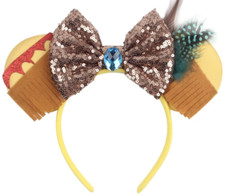 Diadema Orejas de Ratón Pocahontas, Orejas de Ratón Princesa Minnie Disney HECHAS A MANO