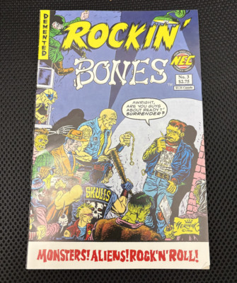 Rockin' Bones Issue #3 - 1992 Demented Comic Book USA
