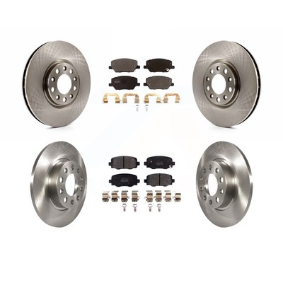 Front Rear Rotors & Semi-Metallic Brake Pads Kit for 2016-2018 Fiat 500X
