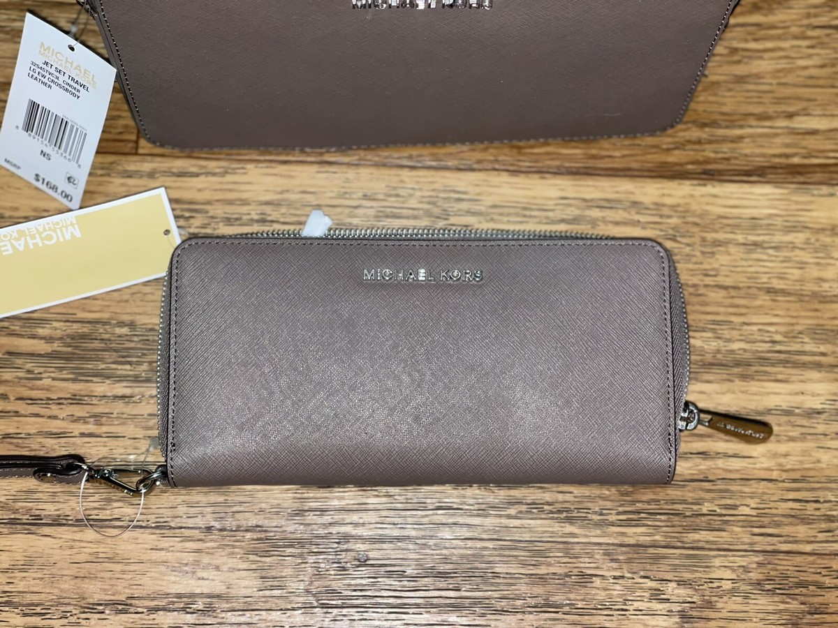 NWT Michael Kors Jet Set Cinder RARE Large Crossbody Messenger Bag