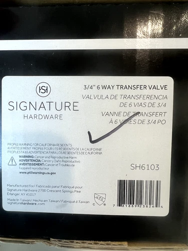 Signature Hardware SH6103 3/4" 6 Way Transfer Valve - Picture 3 of 4