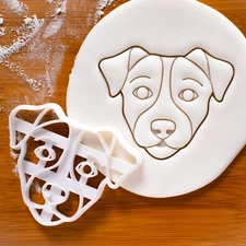 Jack Russell Terrier Face Cookie Cutter - cute dog treats puppy birthday biscuit
