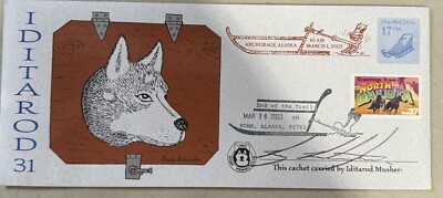 Rare Iditarod Musher Cachet Carried And Signed By The Musher 2003 Anchorage Nome