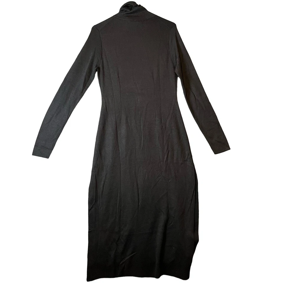 Vestido Audrey Peruvian Connection para mujer talla M mezcla de seda alpaca negro Foto 4 de 4