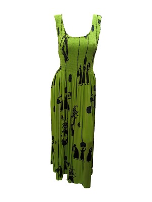 Damen-Maxikleid Übergröße Curve abstraktes Muster Gummizug bis UK-Größe 22 P40