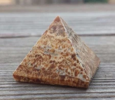 NATURAL ARAGONITE MEDIUM GEMSTONE PYRAMID 27-30mm