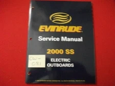 2000 FACTORY ISSUED EVINRUDE "SS" OUTBOARD SERVICE MANUAL ELECTRIC O/B #787065