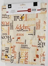 Printed Fabric Kitchen Cotton Apron w/ Pocket 24"x32" FALL,HARVEST WORDS,Safdie