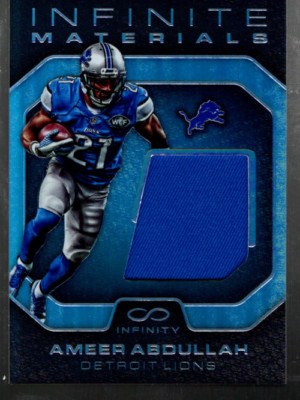 B4429- 2016 Panini Infinity Infinite Materialien #5 Ameer Abdullah Trikot / 88