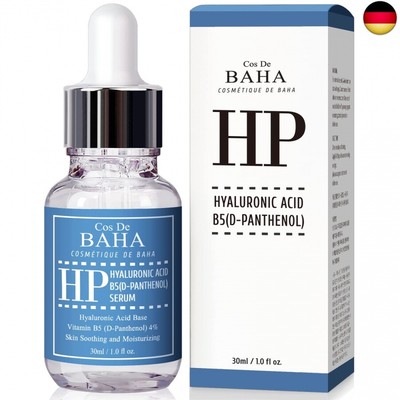Cos De BAHA Vitamin B5 4% + Hyaluronsäure Serum 30ml - Feuchtigkeitsspendendes 