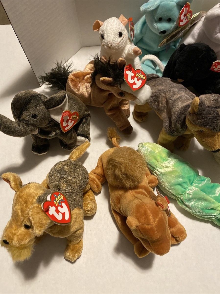 レア！平成レトロ Ty beanie baby 2000年製造 Lot of 19 Ty Beanie Babies YEAR 2000 - Some Rare & Retired