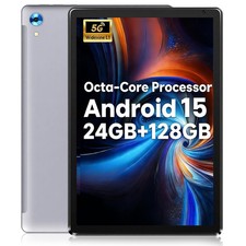 AEEZO 10inch Tablet Android 15 Tablet,Octa-core with 24GB 128GB Tablets,Gray