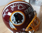 John Riggins Signed Washington Redskins Riddell Mini Helmet w/HOF 92 SB XVII MVP