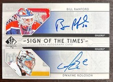 Bill Ranford Dwayne Roloson Sign Of The Times Dual Auto 06/07 Sp Authentic ST-RR