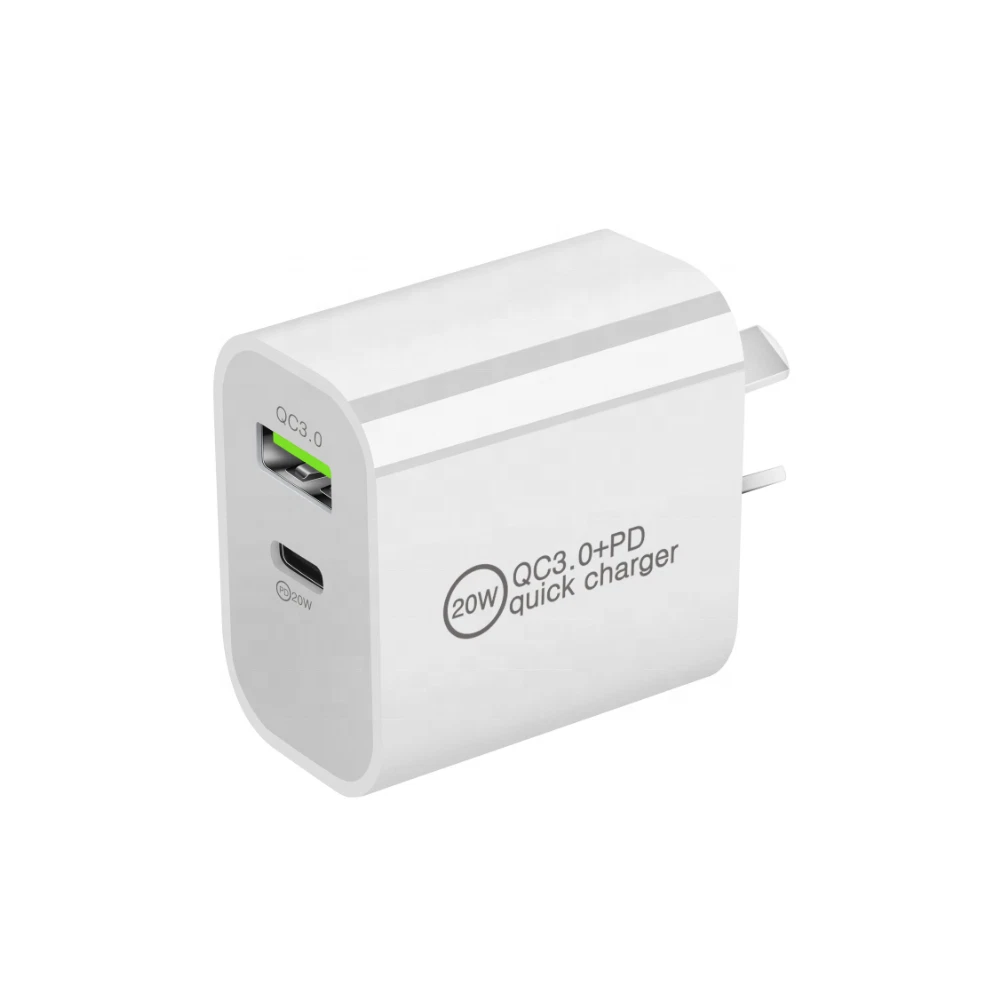 20W USB C + A Dual Fast Wall Charger PD Power Adapter Brick QC Plug Block iPhone