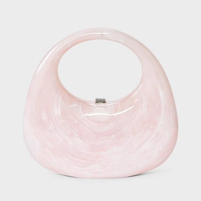 Crescent Marble Minaudiere Clutch - A New Day Pink