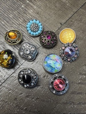 Lot 10 Snap Jewelry 18 20MM Gingersnaps Charm Ginger Snap Button