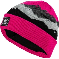 Fly Racing Youth Fly Snow Beanie - Heather Grey 22.4073 MAGENTA