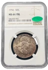 1956 P Franklin Half Dollar 50c NGC MS 66 FBL CAC, Lightly Colored Toned Coin