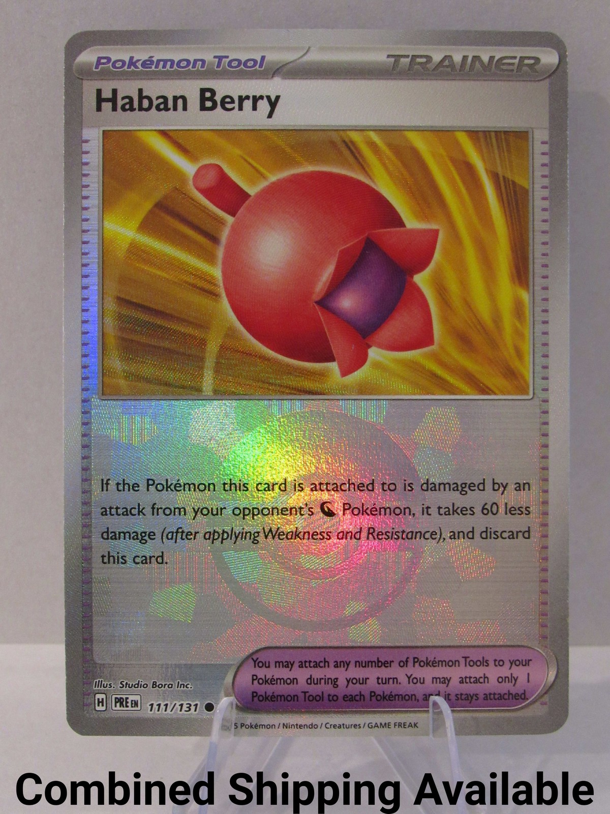 Haban Berry (Poke Ball Pattern) 111/131 SV: Prismatic Evolutions NM Holo  8952