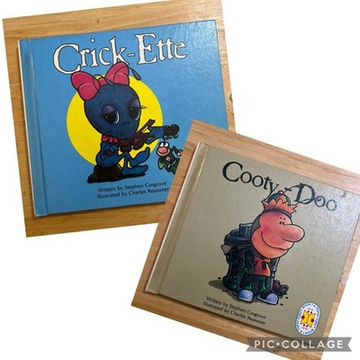Crick Ette And Cooty Doo Topsy Turvy Book Hardcover Vintage 1988