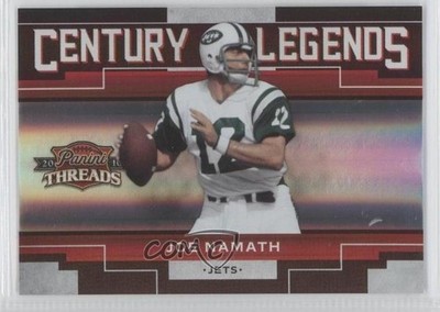 2010 Panini Threads Century Legends Century Proof 86/100 Joe Namath #8 HOF 1u0