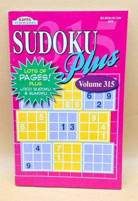 2017 Kappa Sudoku Plus Puzzles Volume 315, Loco Sudoku, Sumoku, BRAND NEW