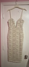 Boohoo Beige Floral Lace  8 It's torn on the back, it's on the inside.