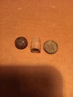 3 Civil War Dug Items Infantry Button Artillery Button, Three Ring Bullet W/star