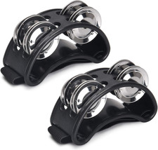 Foot Tambourine Percussion Instrument with Steel Jingle Bells for Guitar Drums